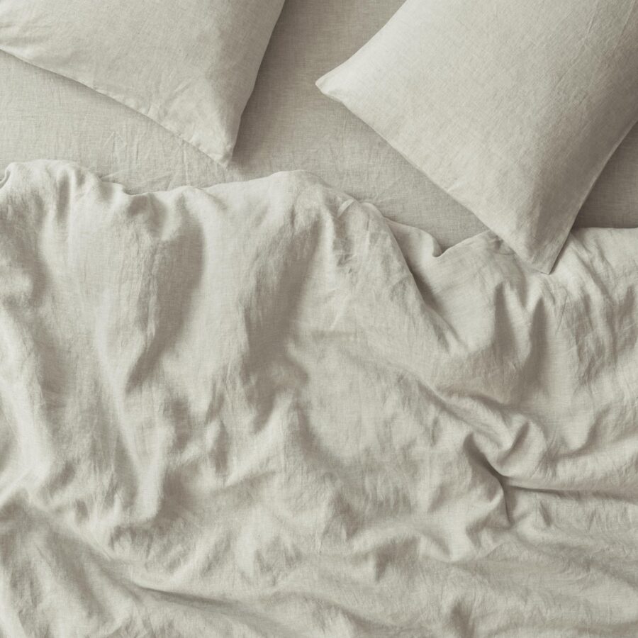 Oatmeal Linen Blend Duvet Cover