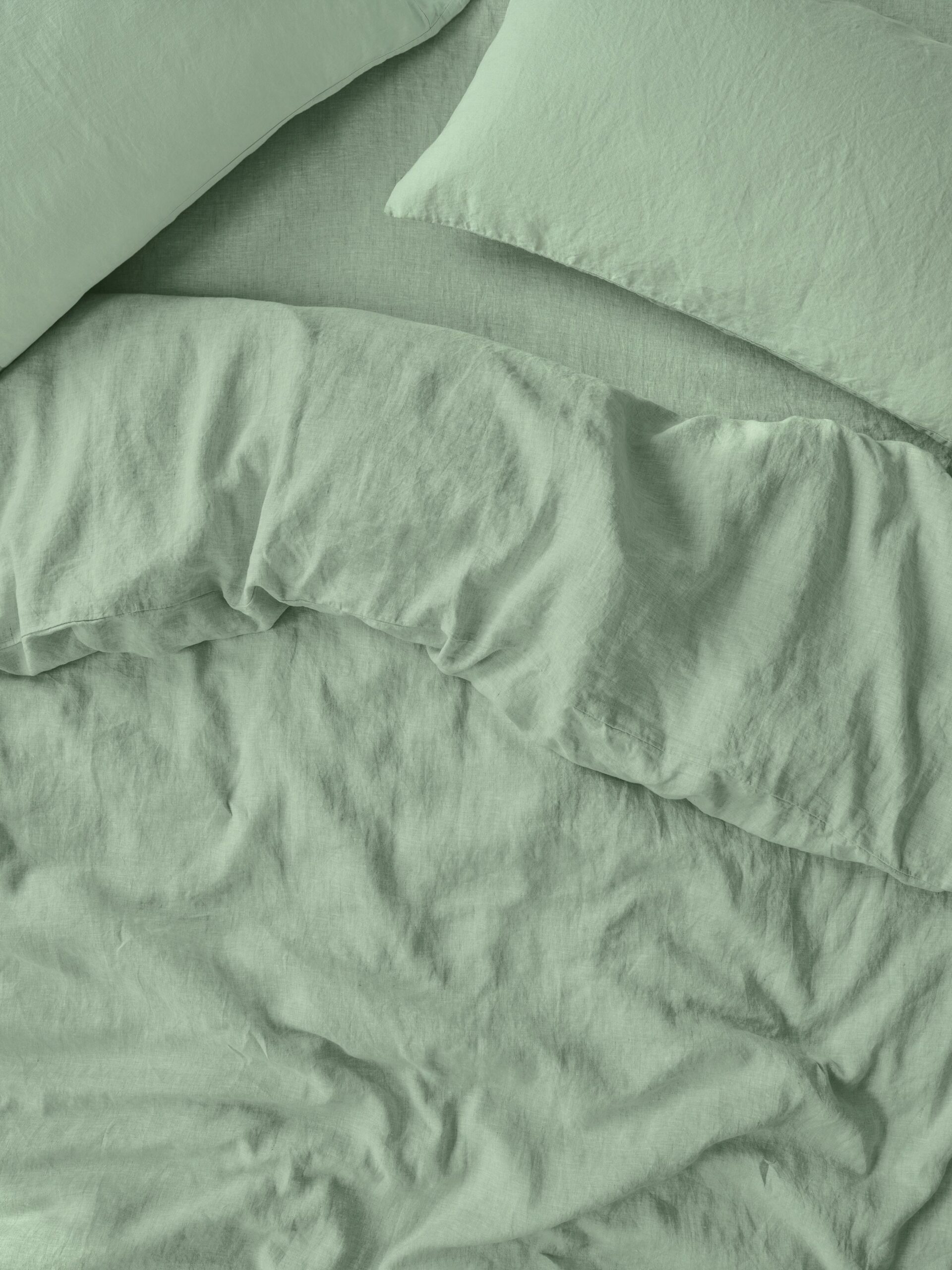 Sage Green Linen Blend Duvet Cover