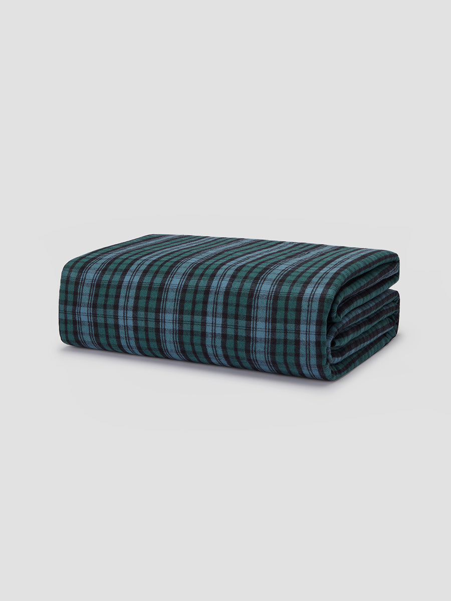 Canopy Heathcliff Plaid Flannel Cotton Duvet Cover - Image 2