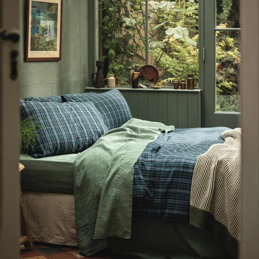 Canopy Heathcliff Plaid Flannel Cotton Duvet Cover