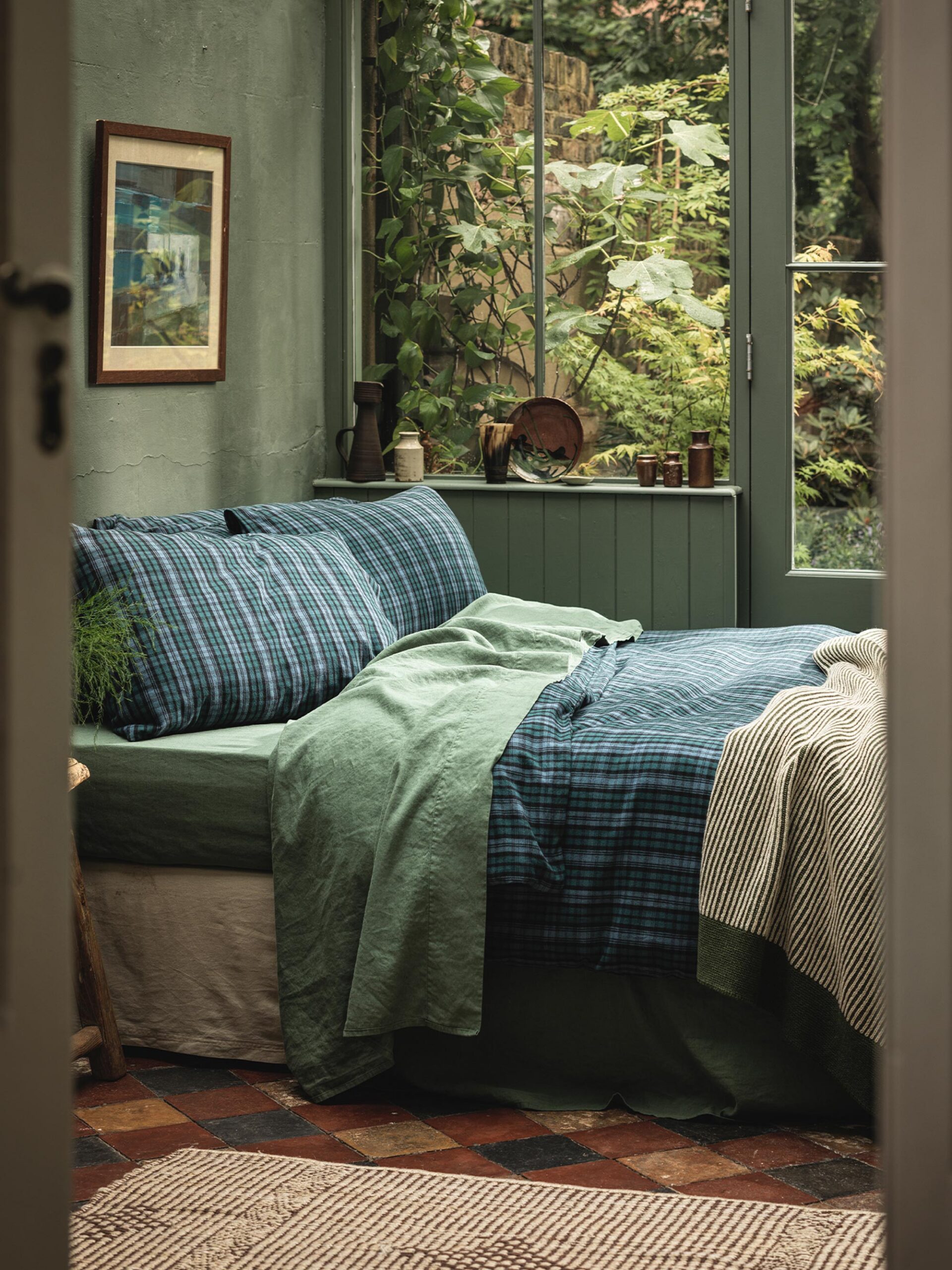 Canopy Heathcliff Plaid Flannel Cotton Duvet Cover