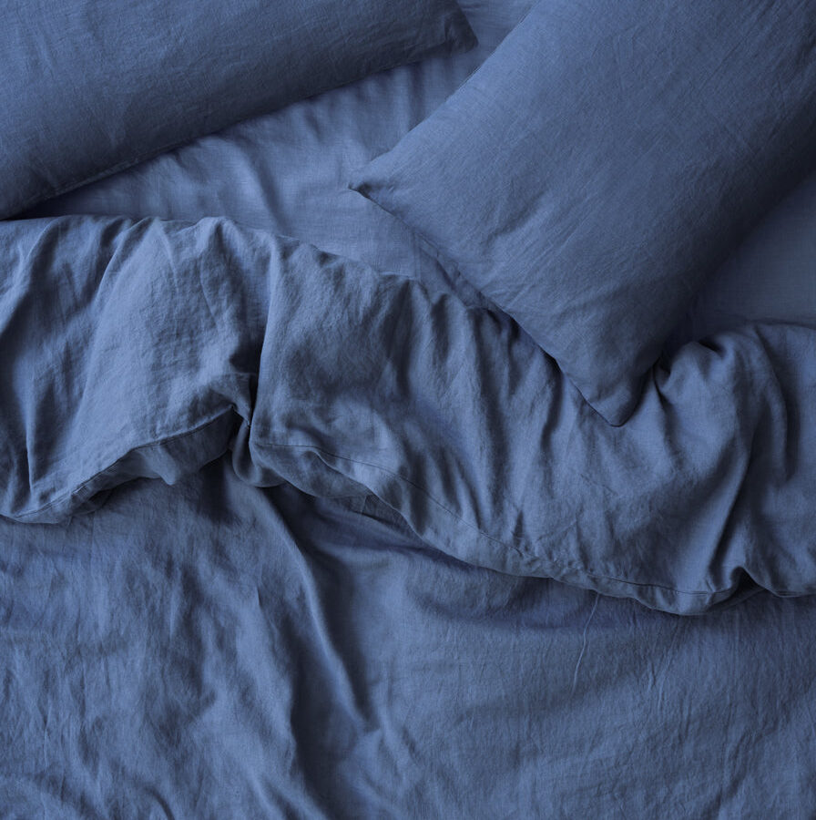 Blueberry Linen Blend Duvet Cover