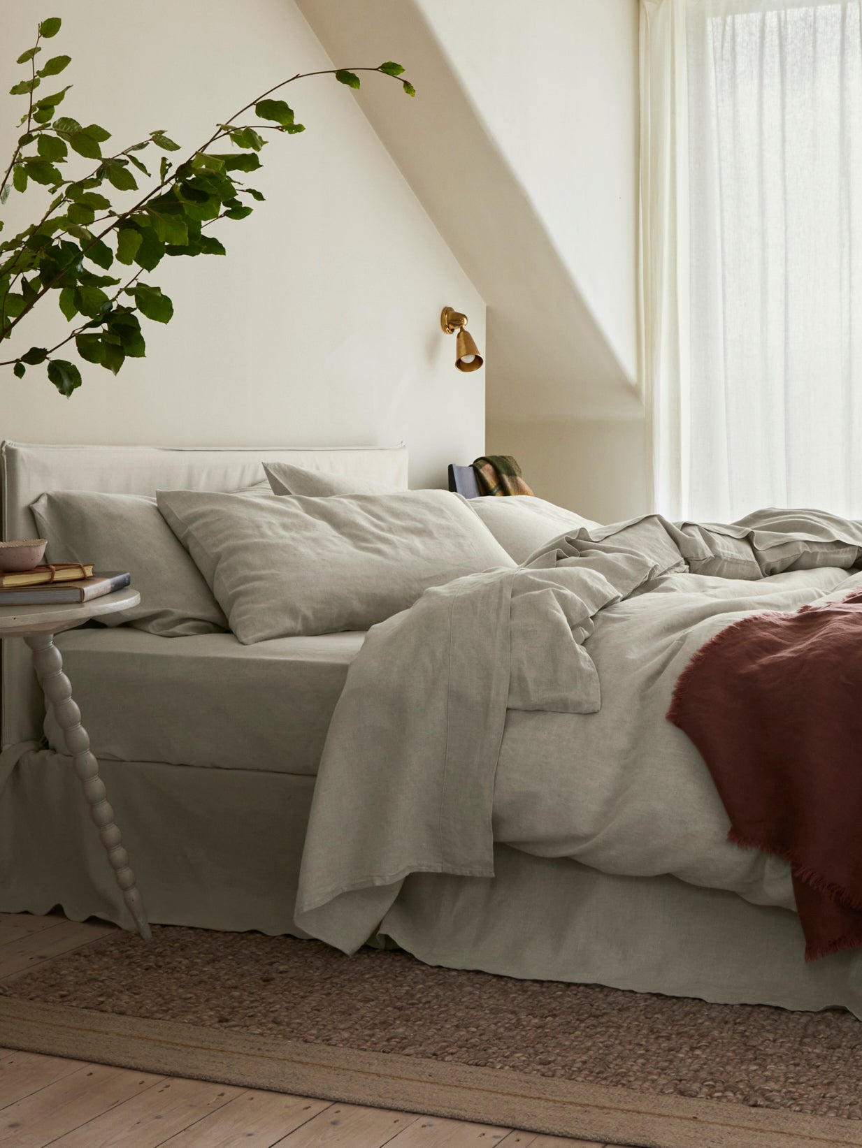 Oatmeal Linen Blend Duvet Cover - Image 2