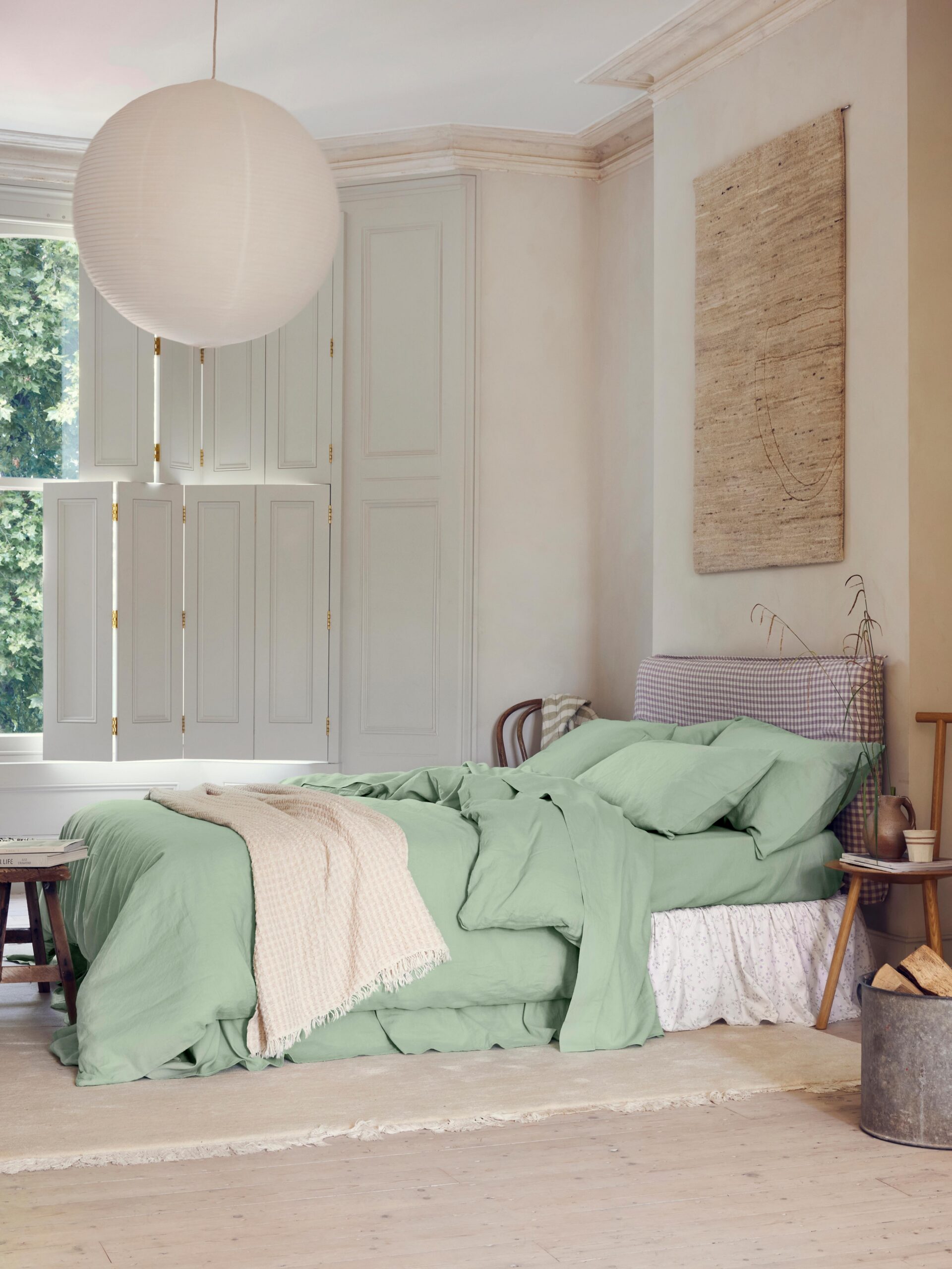 Sage Green Linen Blend Duvet Cover - Image 2