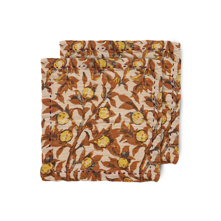 Cotton napkins - Mediterranean tangerine