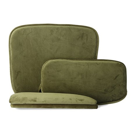 Comfort kit for wire armrest chair - green velvet