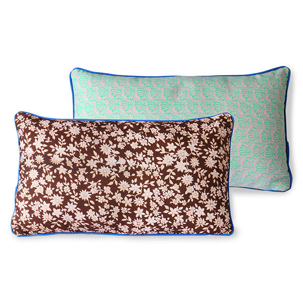 DORIS for HKliving - printed pillow brown / green