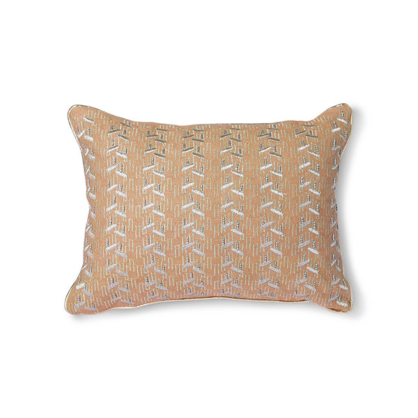 Pillow with silver trim
