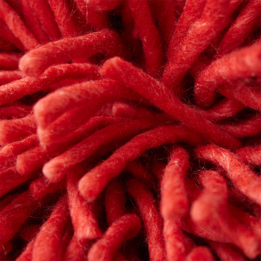 Rugged woolen pillow - cherry - Image 4