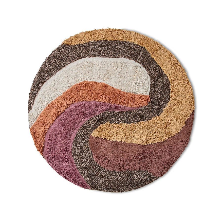 Round tufted rug M??lange