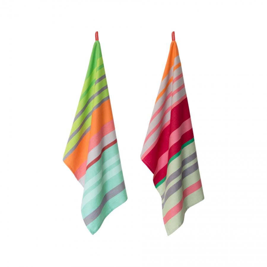 Striped kitchen towels (set of 2)