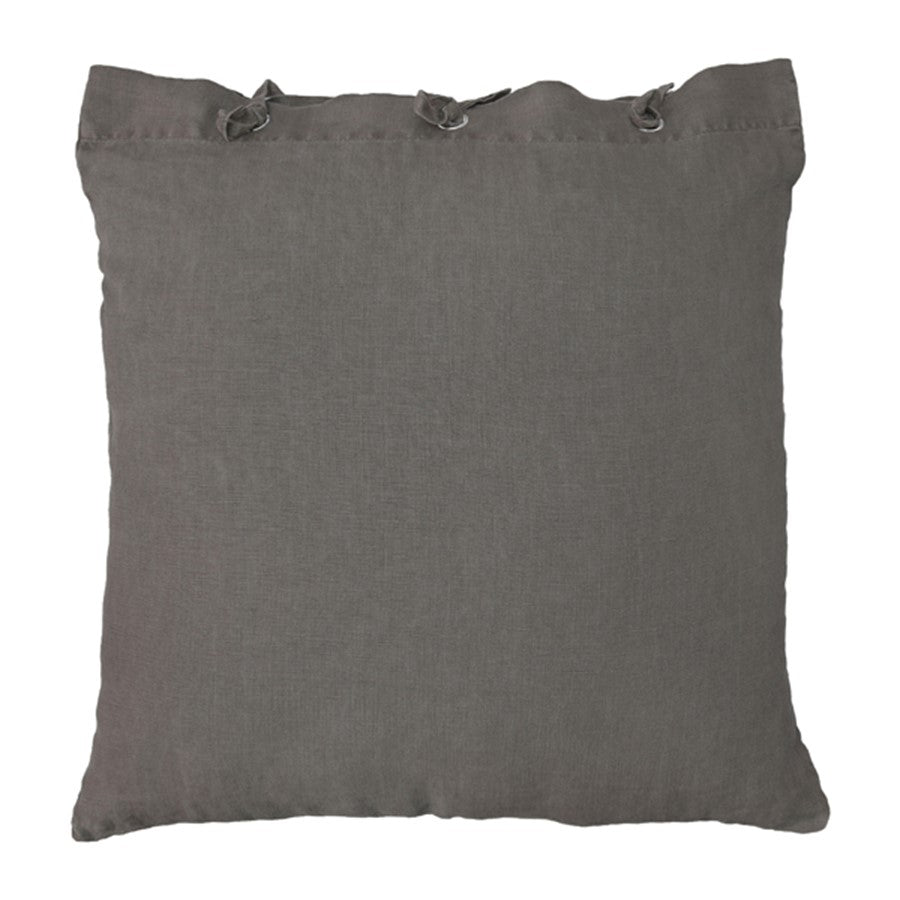 Linen throw pillow - taupe